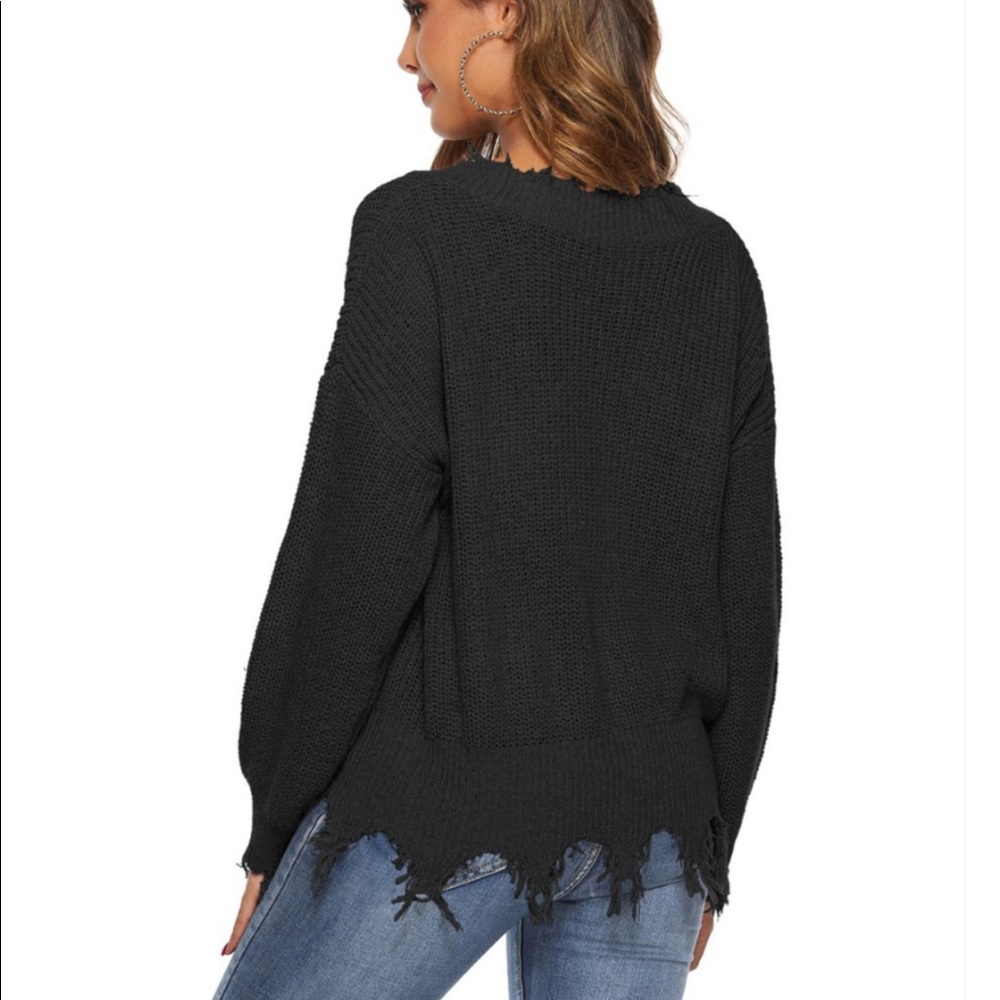 🍁Daphne Distressed Sweater - Picture 4 of 4